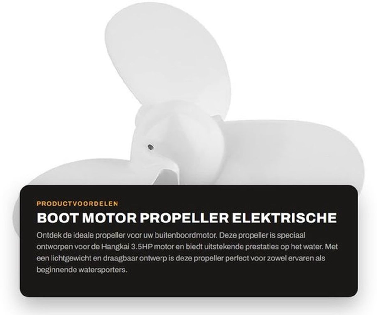 Boot Motor Propeller - Elektrische Buitenboordmotor - Lichtgewicht en Draagbaar - Aluminium - Verbeterde Handling - Geschikt voor Hangkai...