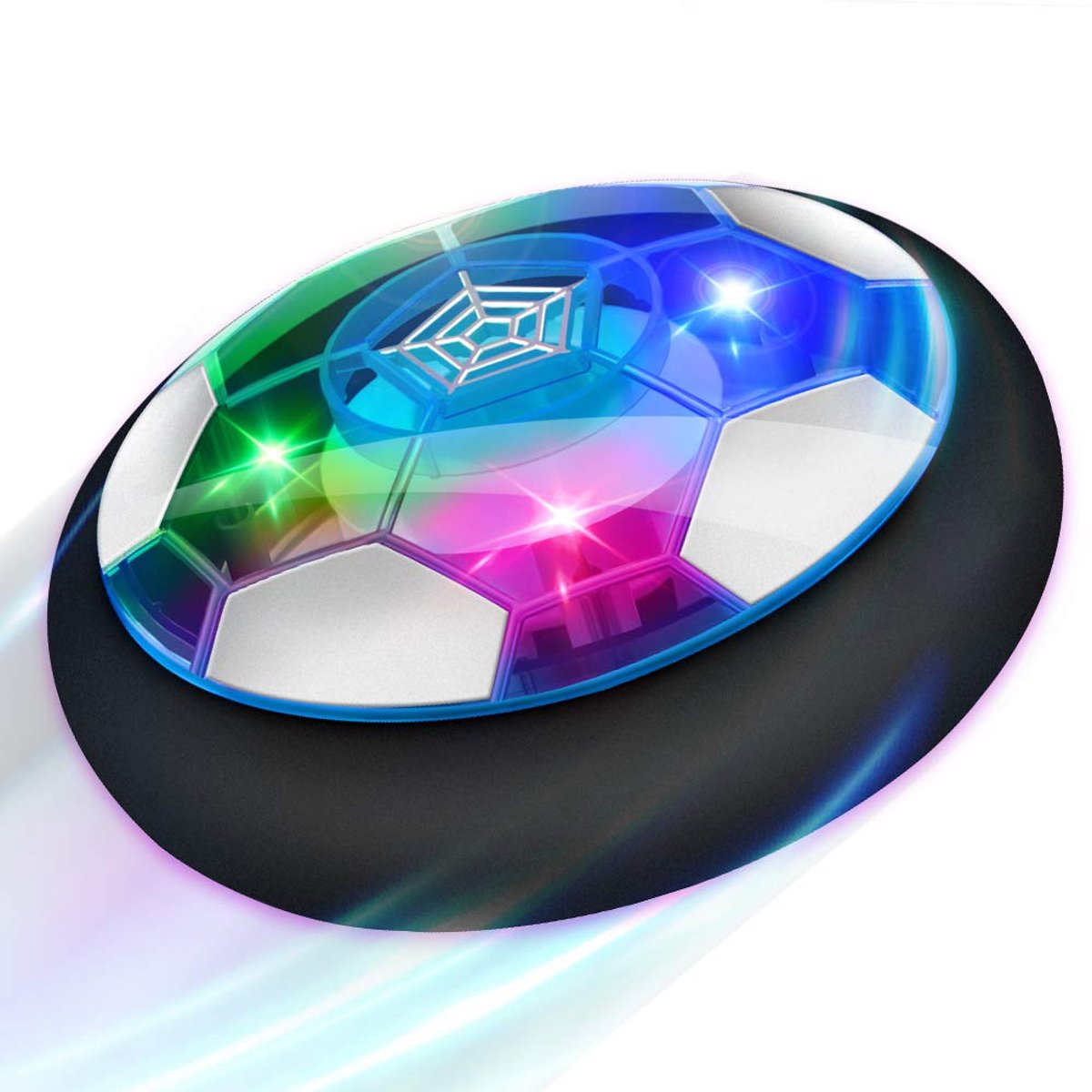 SnelShoppen - Growsland Hover Voetbal voor Kinderen - Oplaadbare Air Power Sportvoetbal met LED-verlichting - Schuim Bumpers voor Binnen en Buiten - V