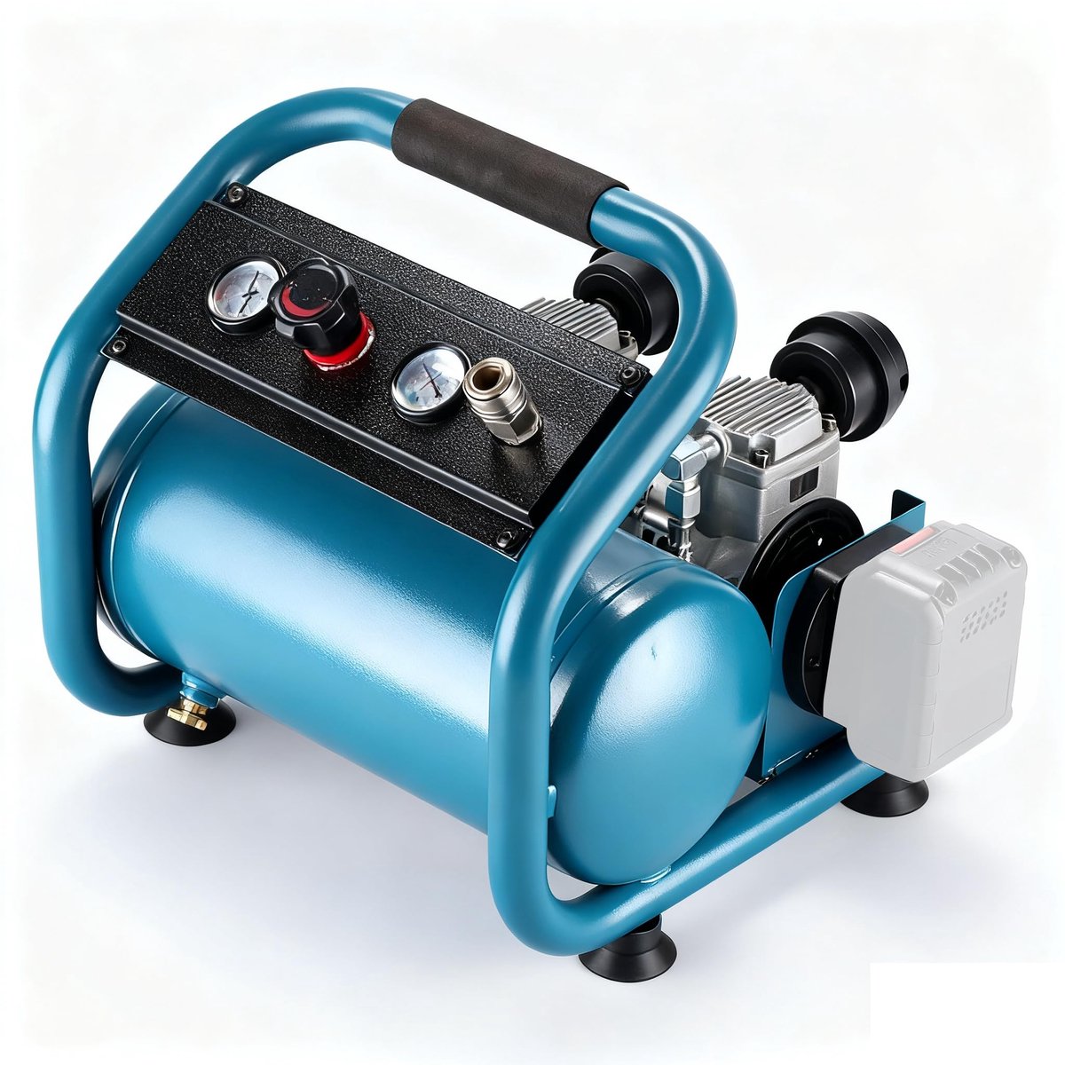 SnelShoppen - Silent Fluistercompressor, Draagbare Persluchtcompressor, Compatibel met 18V Accu, 9L Capaciteit, 7,5 Bar Werkdruk, Ideaal voor Camping