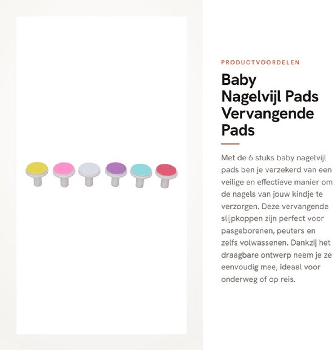 Baby Nagelvijl Pads - Vervangende Pads - Draagbaar Ontwerp - Elektrische Nagelvijl Accessoire - Voor Baby's en Peuters - Nagelverzorging