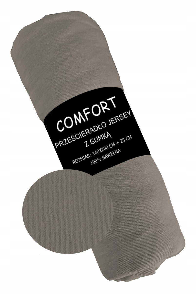 KONEY - Hoeslaken jersey 140 x 200 cm - Grijs - 160 g/m² - matras tot 22 cm
