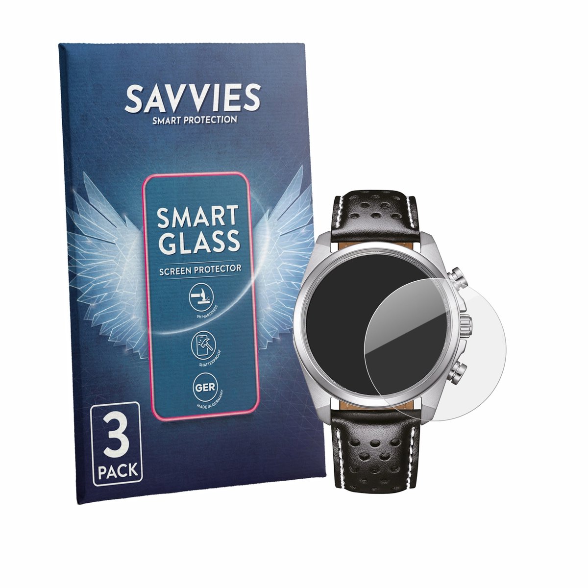 3 Stuks Savvies Screenprotector - geschikt voor Citizen CA4640-09A - beschermfolie glas transparant