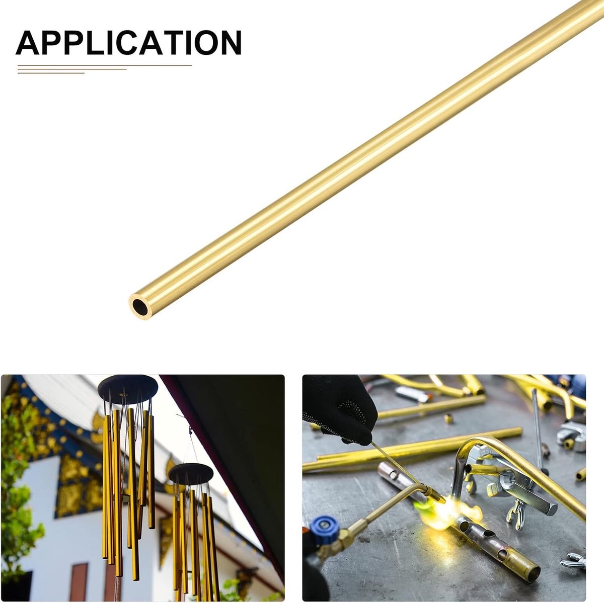 3mm x 0.5mm x 300mm Messing Tube - 1 Stuk - Geschikt voor Machine Apparatuur, Ambachten en Decoratieve Toepassingen - Ronde Metalen Slangen