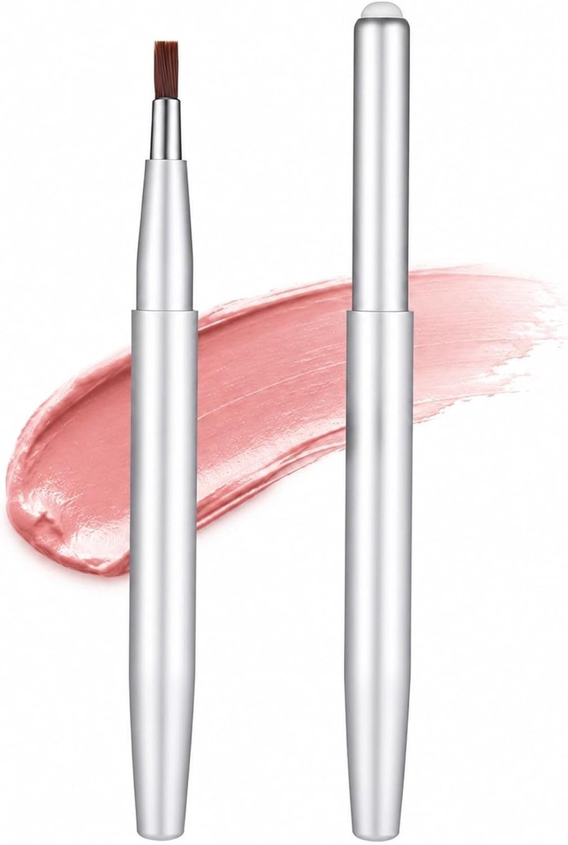 Retractable Lip Brush Set - 2 Stuks, Perfect voor Lipstick, Lipgloss en Oogschaduw Applicatie voor Vrouwen