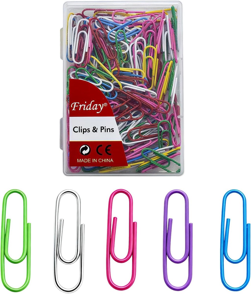 Kleurige metalen paperclips van 28 mm - Roestbestendig, ideaal voor school, kantoor en documentorganisatie