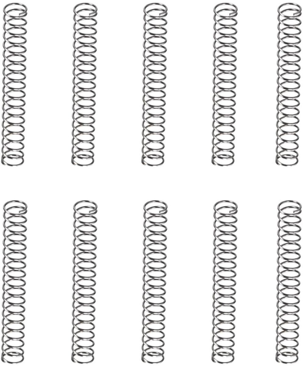 Compression veer 0.6 x 6 x 45 mm - 10 stuks - ideaal voor machines - stalen veren voor verlenging - grijs