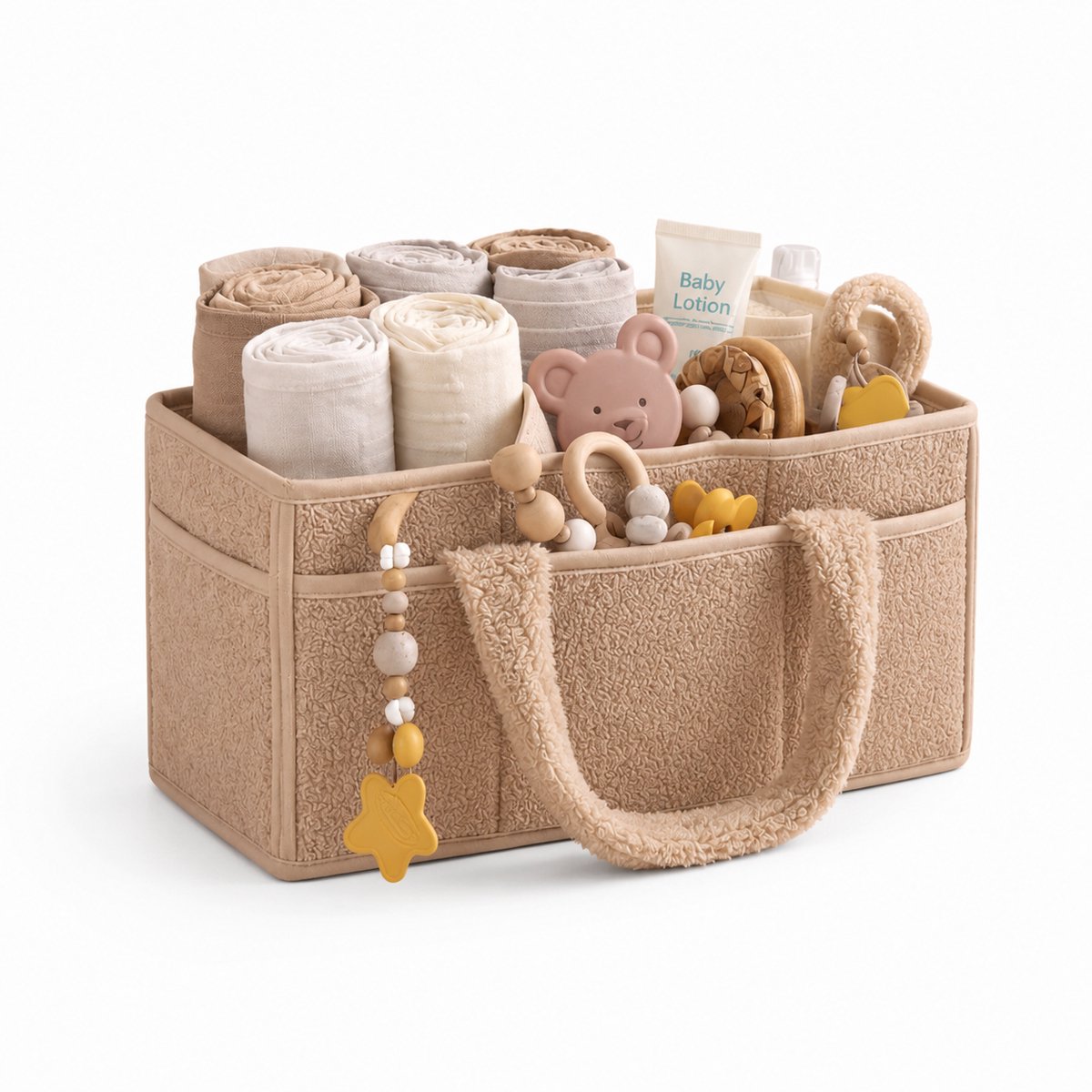 Vavida - Commodemandje - Roest - Teddy - 40 x 26 x 17 cm - Babykamer - Baby - Commode - Mandje – foto 6
