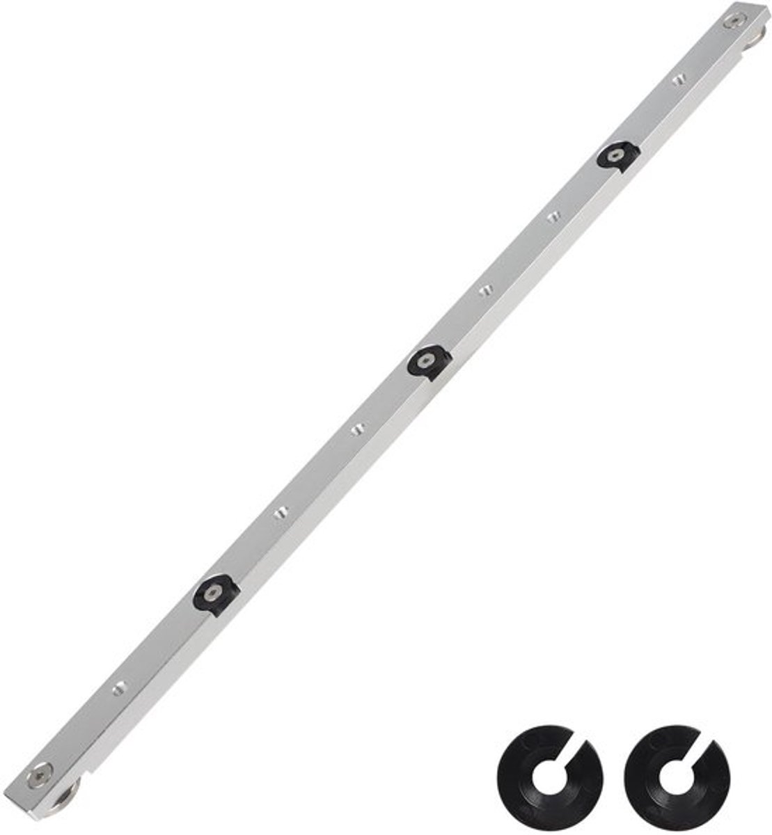 Mitre Bar - T-sleuf-stang - Aluminiumlegering - 450 mm - Verstelzaag - Geschikt voor tafelzagen en bandzagen
