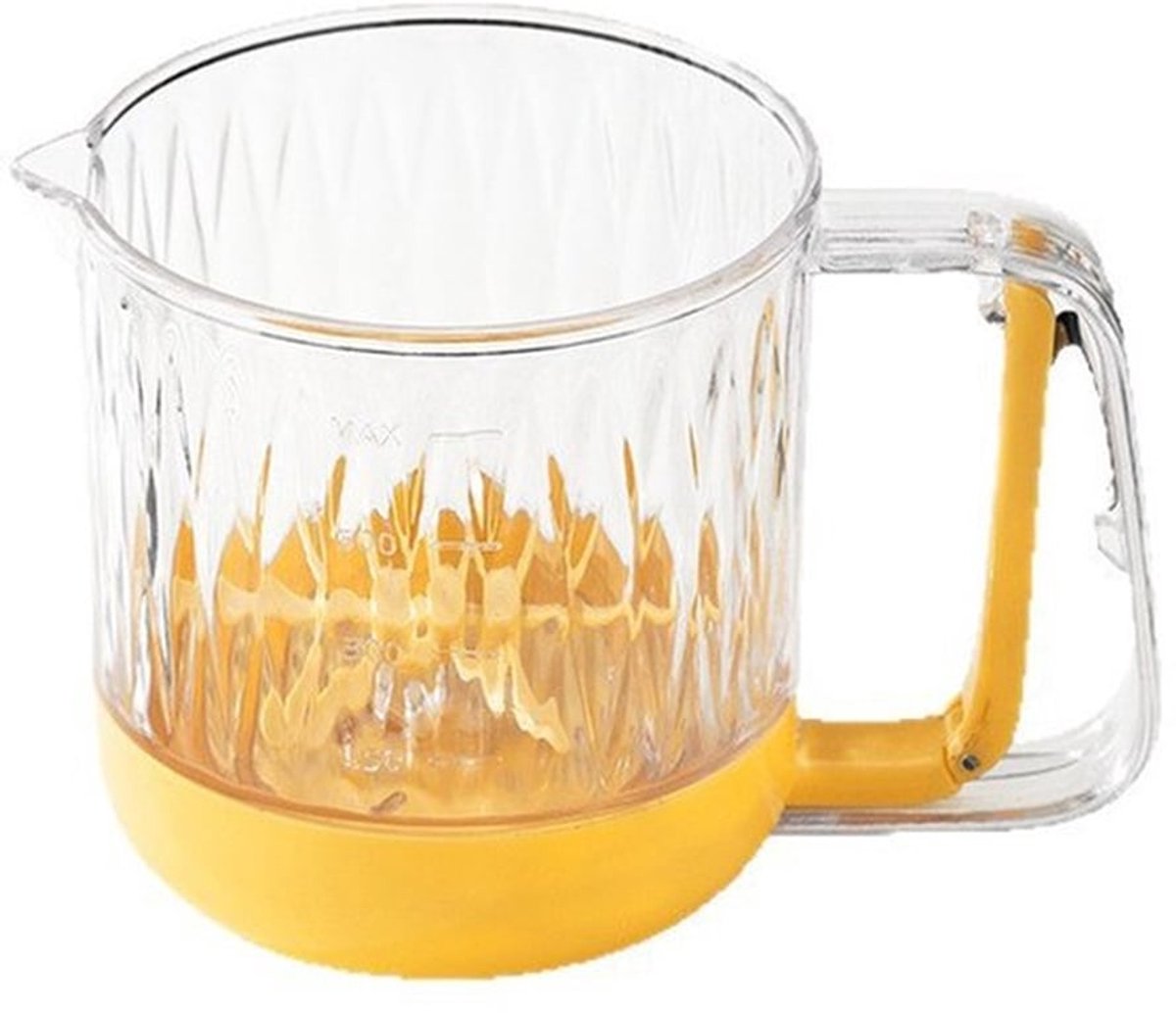 Eierklopper uit één stuk, handmatige/halfautomatische mixer, handmixer met klopperbeker, multifunctionele filtermaatbeker, slagroomklopper