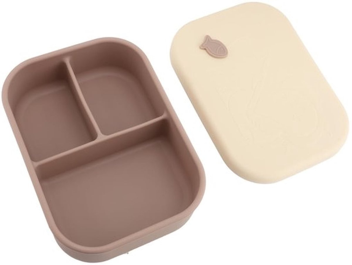 Lunchbox met 3 vakken - Wasbaar - Vaatwasmachinebestendig - Snackopslag - Silicone - Lichtgewicht 411g - Maaltijdcontainer