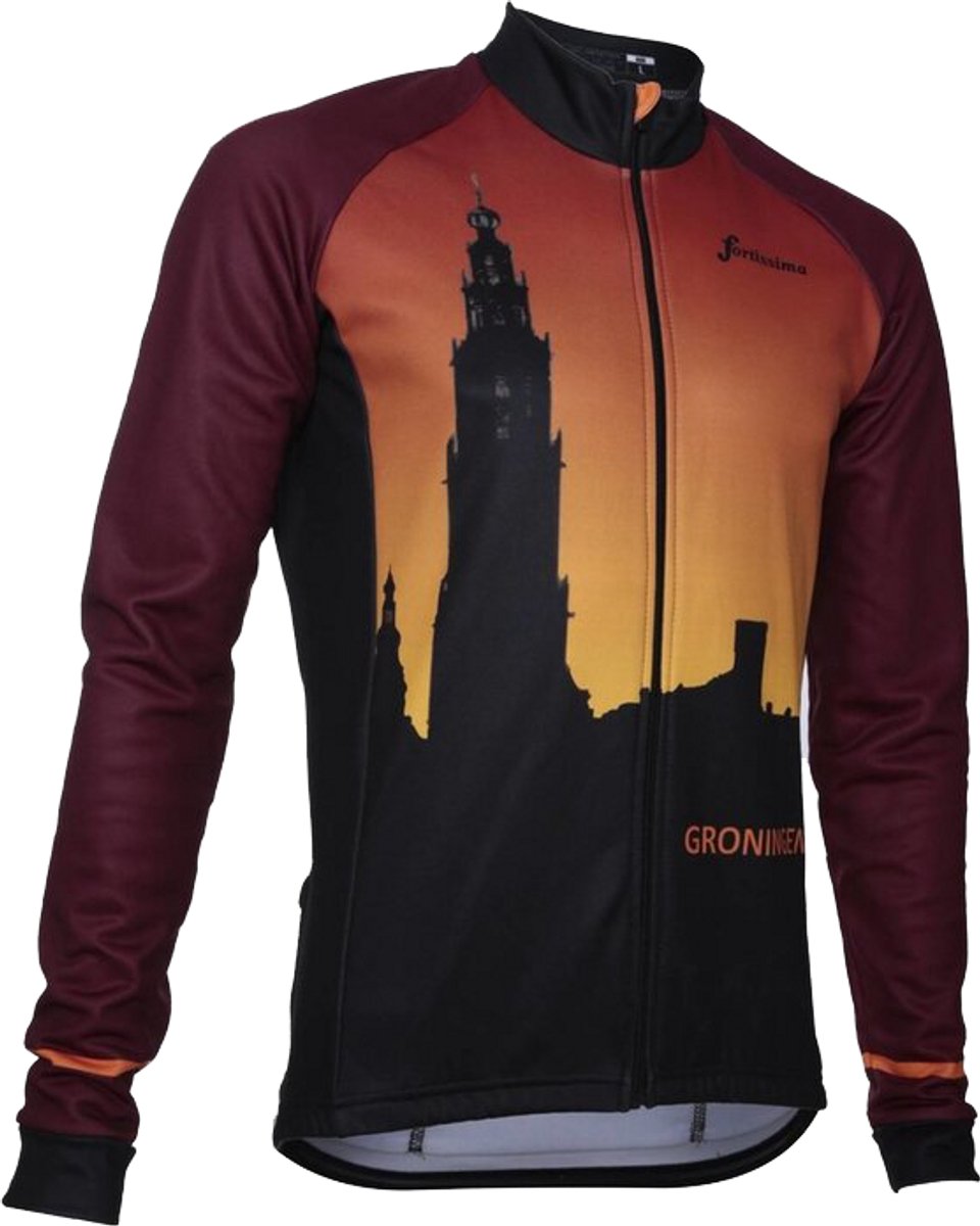Fortissima Fietsjack Heren en Dames - Lange Mouw - Olle Grieze Groningen Martinitoren - Maat S
