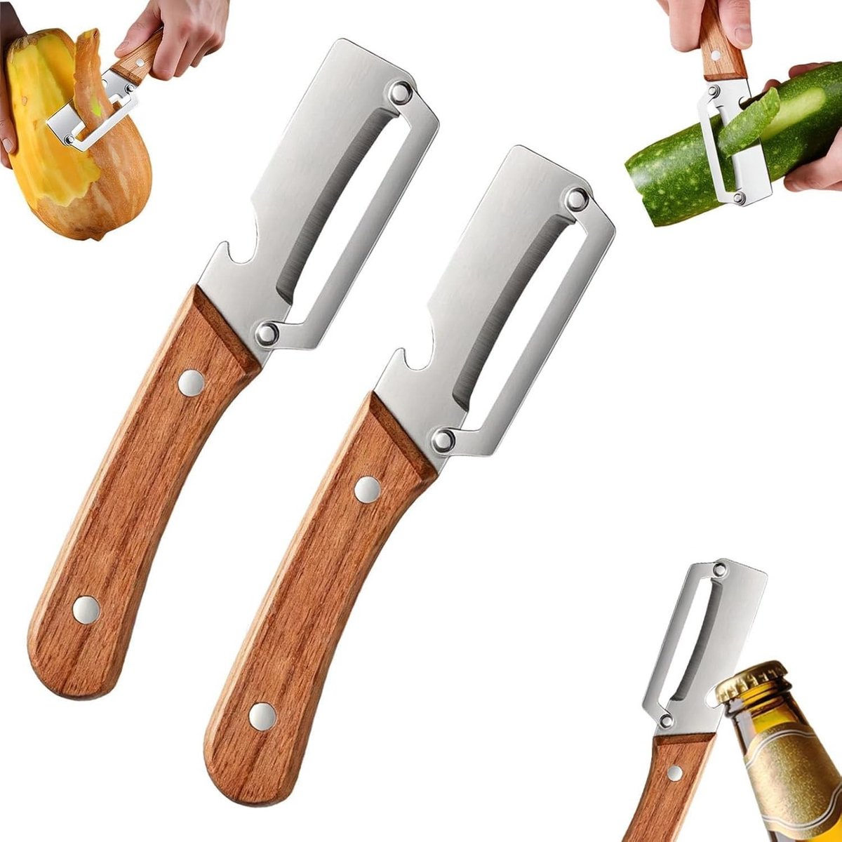 Multifunctionele schiller set voor de keuken - 2 stuks, ideaal voor groente, fruit en schillen