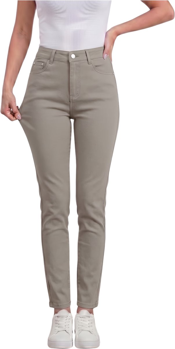 Currero Pantalon Dames Chino Golfbroek Nette Broek Met Elastische Tailleband Volwassenen Kameel Geel