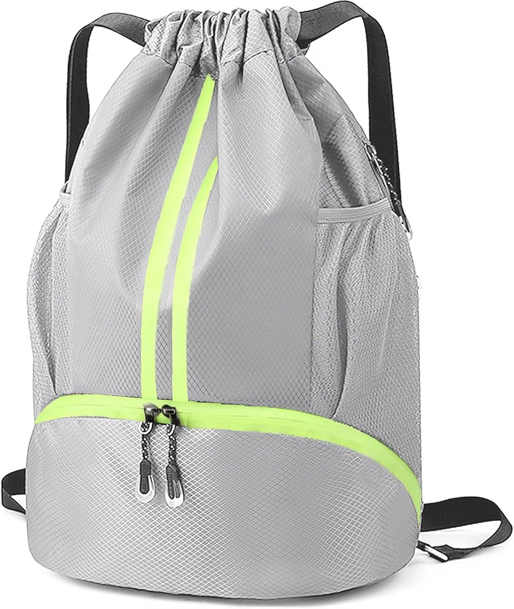 SnelShoppen - Grote Sport Rugzak met Trekkoord - Waterdichte Gym Bag voor Mannen en Vrouwen - Sport Backpack met Schoencompartiment - Ideaal voor Bask