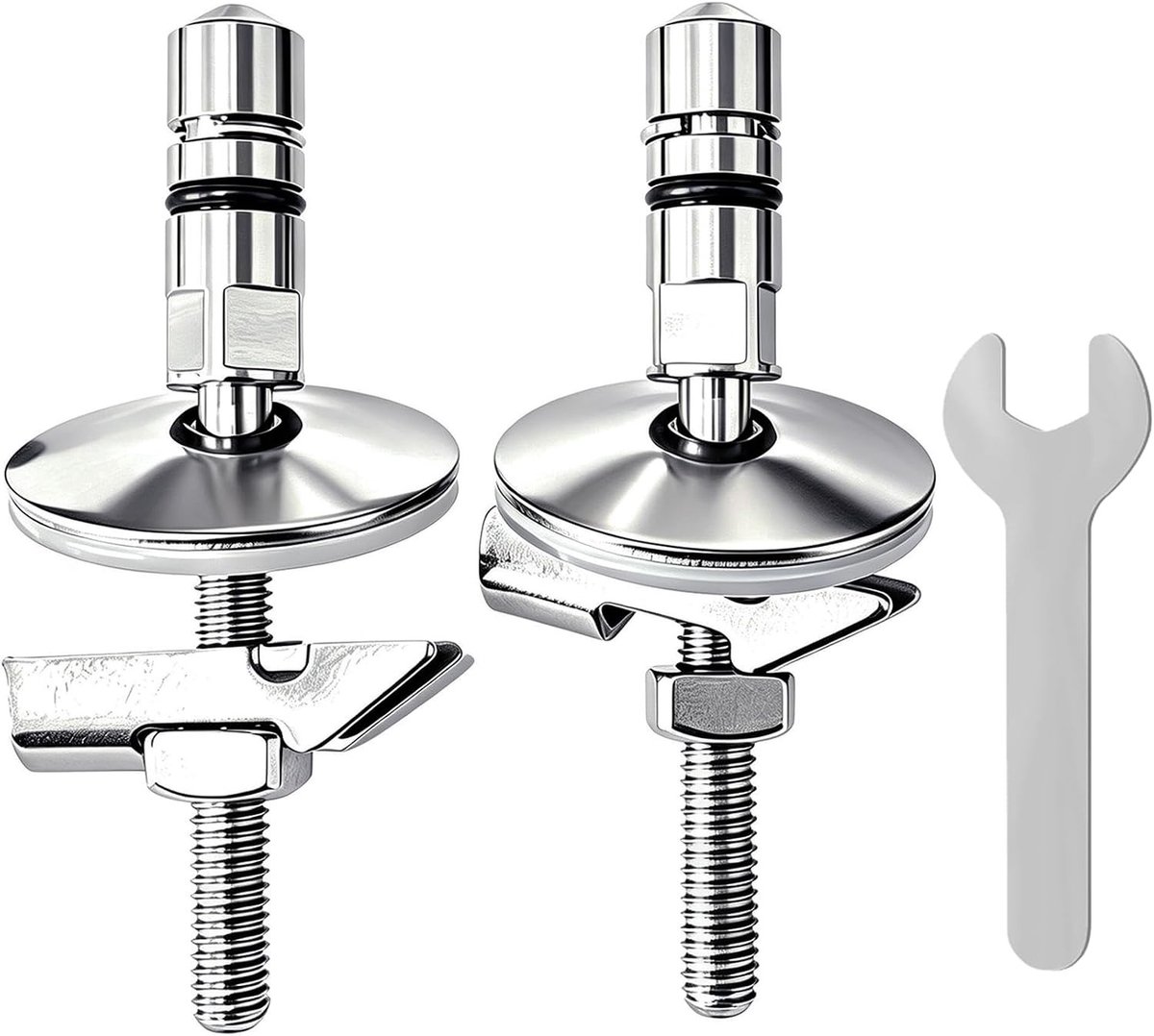 Toiletzitting Bevestigingsscharnier voor LUVETT Toiletzittingen, RVS Scharnier, M6 x 71.5mm, Set van 2, Duurzaam en Betrouwbaar Toiletdeksel Accessoire