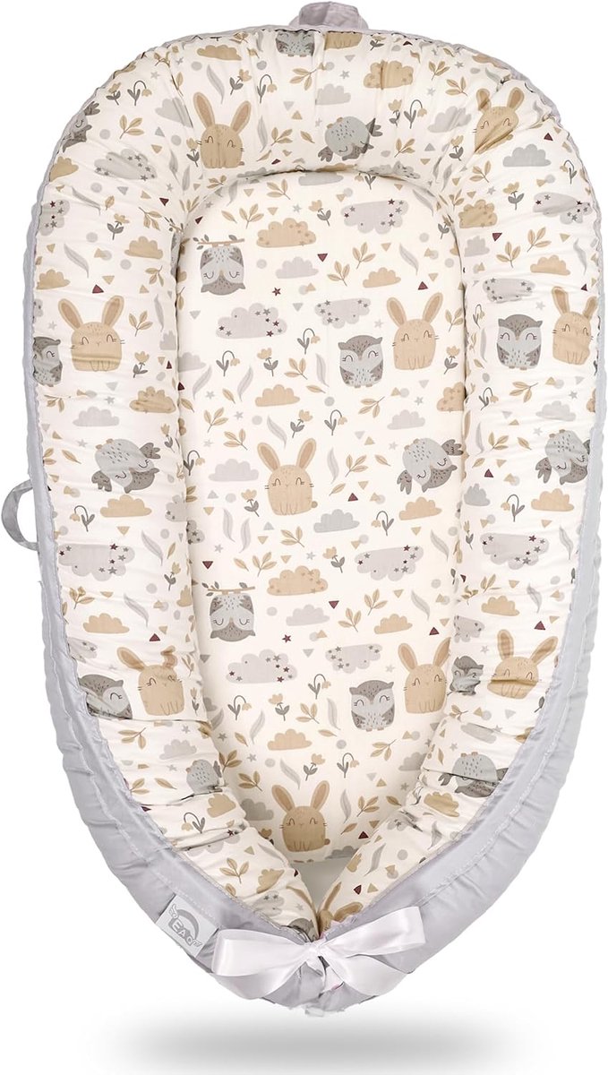 SnelShoppen - Zacht Ademend Baby Nest Cot Bumper voor Pasgeborenen - 100% Katoenen Babybed Bescherming - Ideaal voor Veilig Slaapcomfort - Perfecte Kr