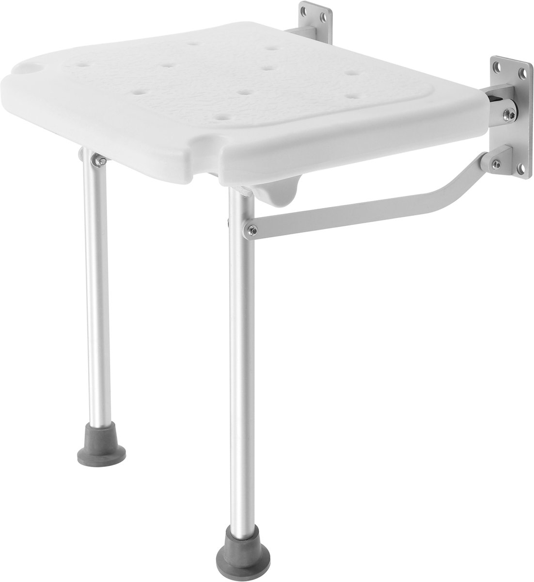Douchestoel Opvouwbare Badstoel Voor Wandmontage Tot 100kg 40*32cm Badkamerstoel Wit Douchezitje Voor Ouderen