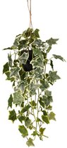 Emerald - Kunst Hangplant Ivy in pot groen/wit 70cm - Kunstplant voor binnen