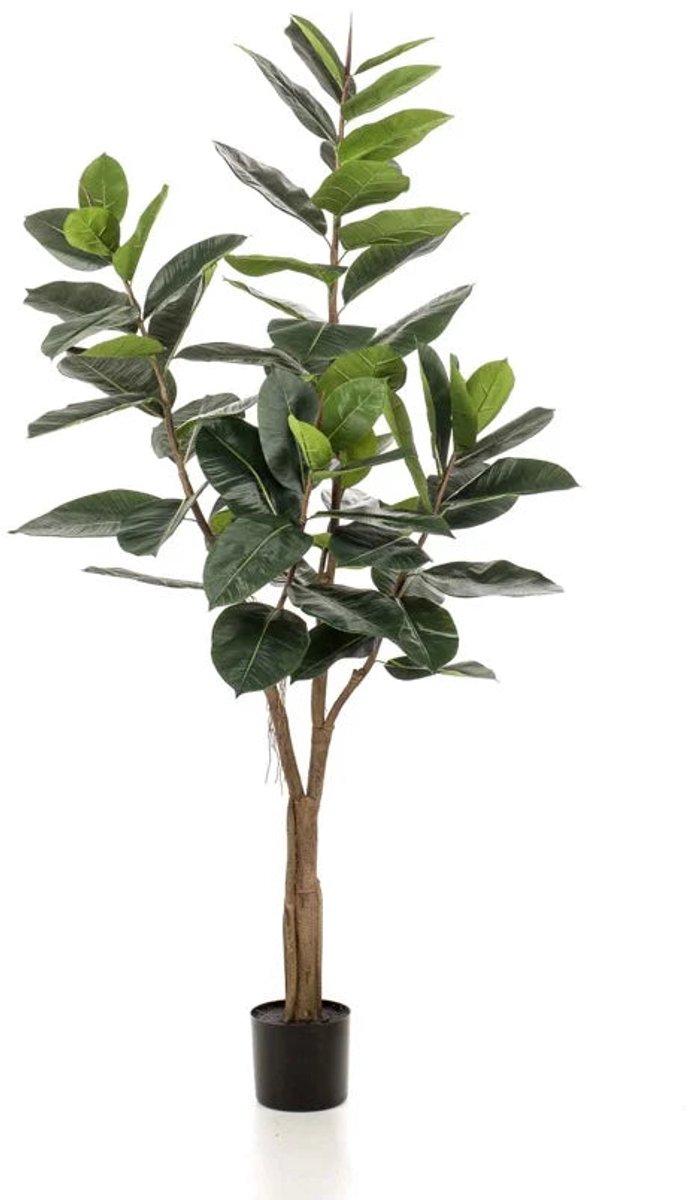 Emerald Kunstboom Ficus Elastica 180cm - Kunstplant voor binnen Groen