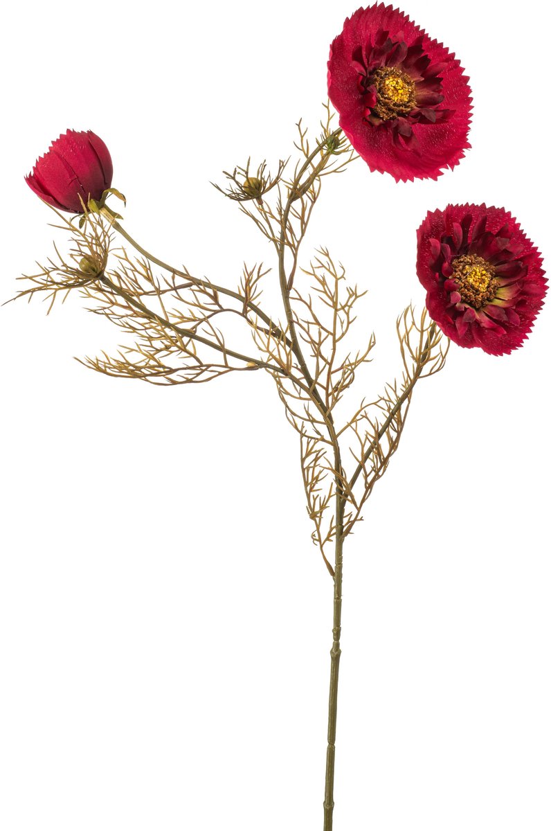 Emerald Kunstbloem Klaproos 68cm rood - Kunstplant voor binnen