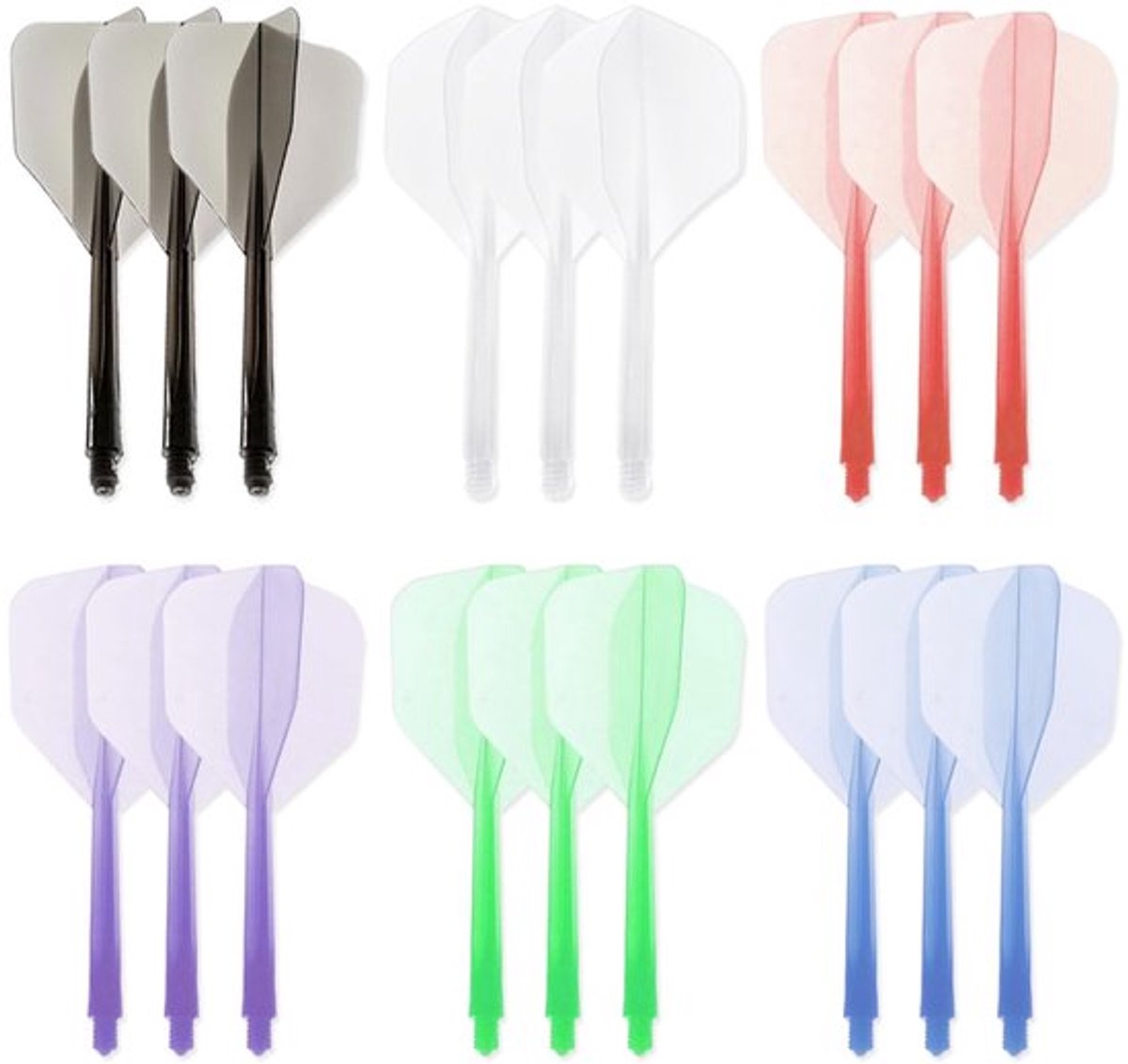 Dartschacht 18-delig set - Geïntegreerd dartsaccessoires - 2BA-draad - Dartvleugels - Eén stuk - Geschikt voor alle dartborden