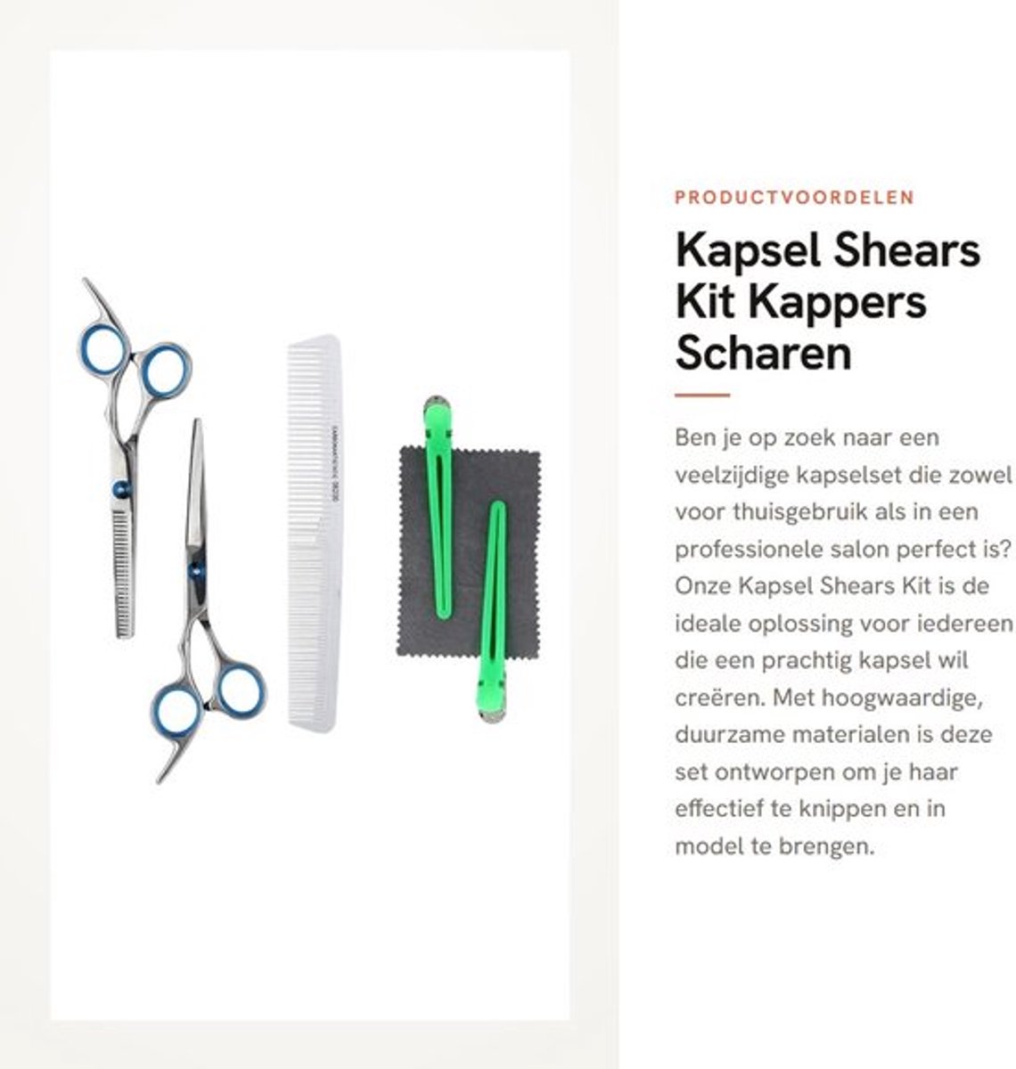 Kappersschaar Set - RVS Kappersschaar - Platte/Tandschaar - Professioneel Gebruik - Duurzaam - Effectief Kappen - Knipset