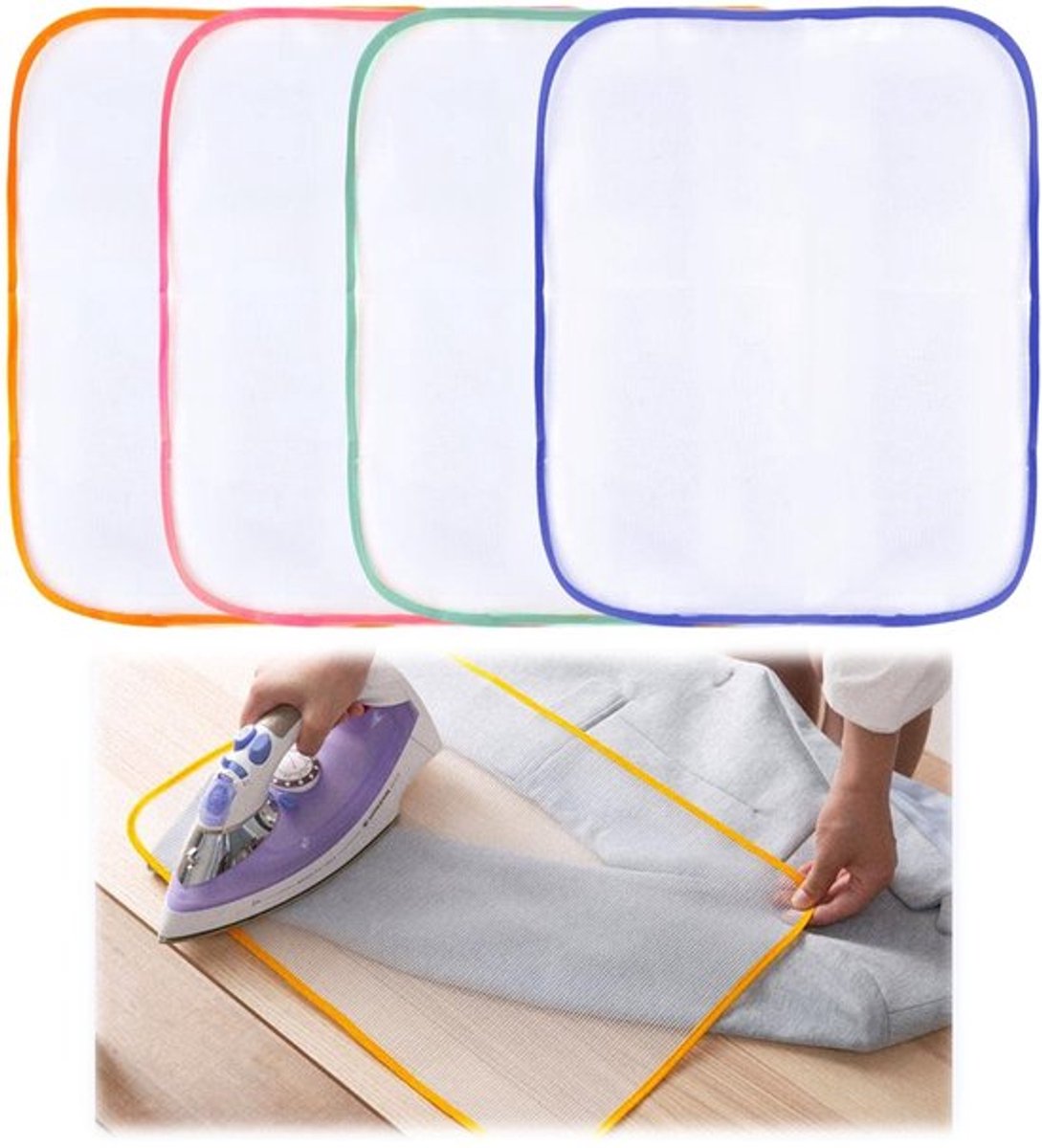 - Beschermdoeken voor Strijken - Hittebestendige Strijkmat 60x40cm - Set van 4 Stuks - Perfect voor veilig strijken - Kleurvast en eenvoudi...