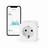 Nedis SmartLife Slimme Stekker - Wi-Fi - IP21 - Energiemeter - 3680 W - Type F (CEE 7/3) - 0 - 55 °C - Android / IOS - Wit - 1 Stuks