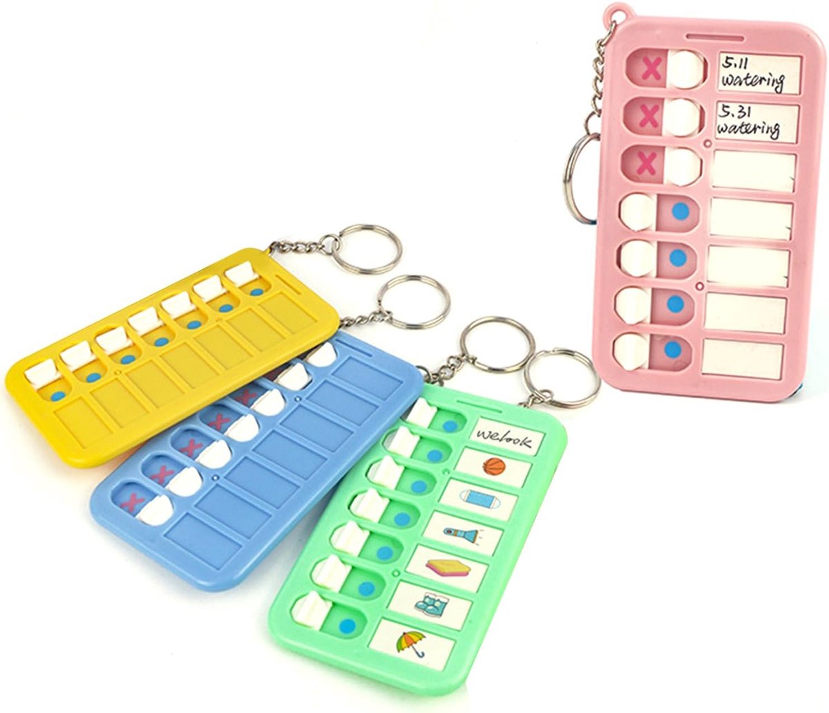 SnelShoppen - WUBAYI Kids Dagelijkse Taken en Routine Planner - Herbruikbare To-Do Lijst Organizer voor School & Gezin - 4 Kleurrijke Stukken - Geel,