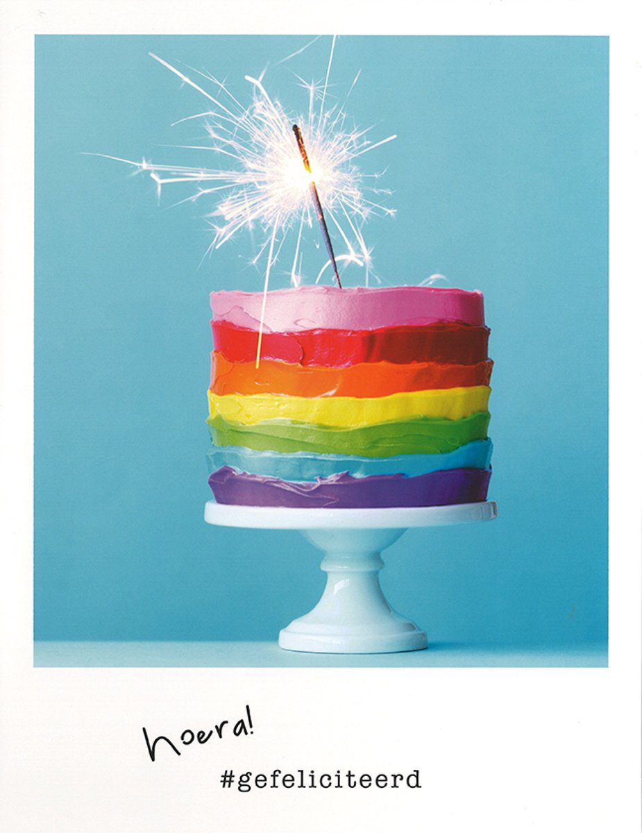 MGPcards - 3x A4 plus wenskaarten met envelop - Hoera Gefeliciteerd - 3 Wenskaarten - 23x29.7 cm