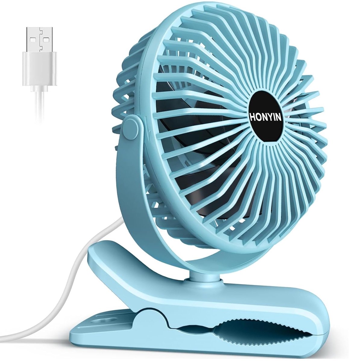 SnelShoppen - Mini USB-Clip Ventilator met Stevige Klem, 720° Rotatie, Tafel Koelventilator voor Thuis, Kantoor, Bureau, Ideaal voor Reis en Camping