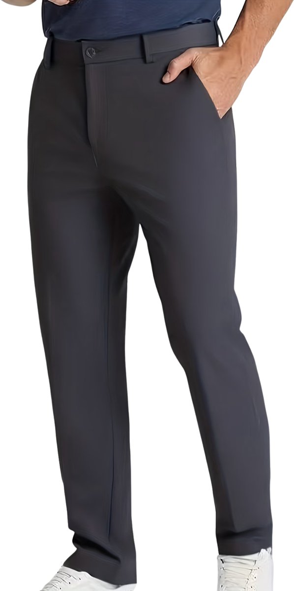 Currero Pantalon Heren Chino Regular Fit Golfbroek Nette Broek Met Elastische Tailleband Volwassenen XXXL Grijs