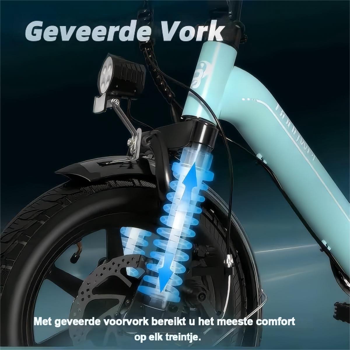 T16Pro - Mini opvouwbare elektrische fiets - 36V10Ah thumbnail 4