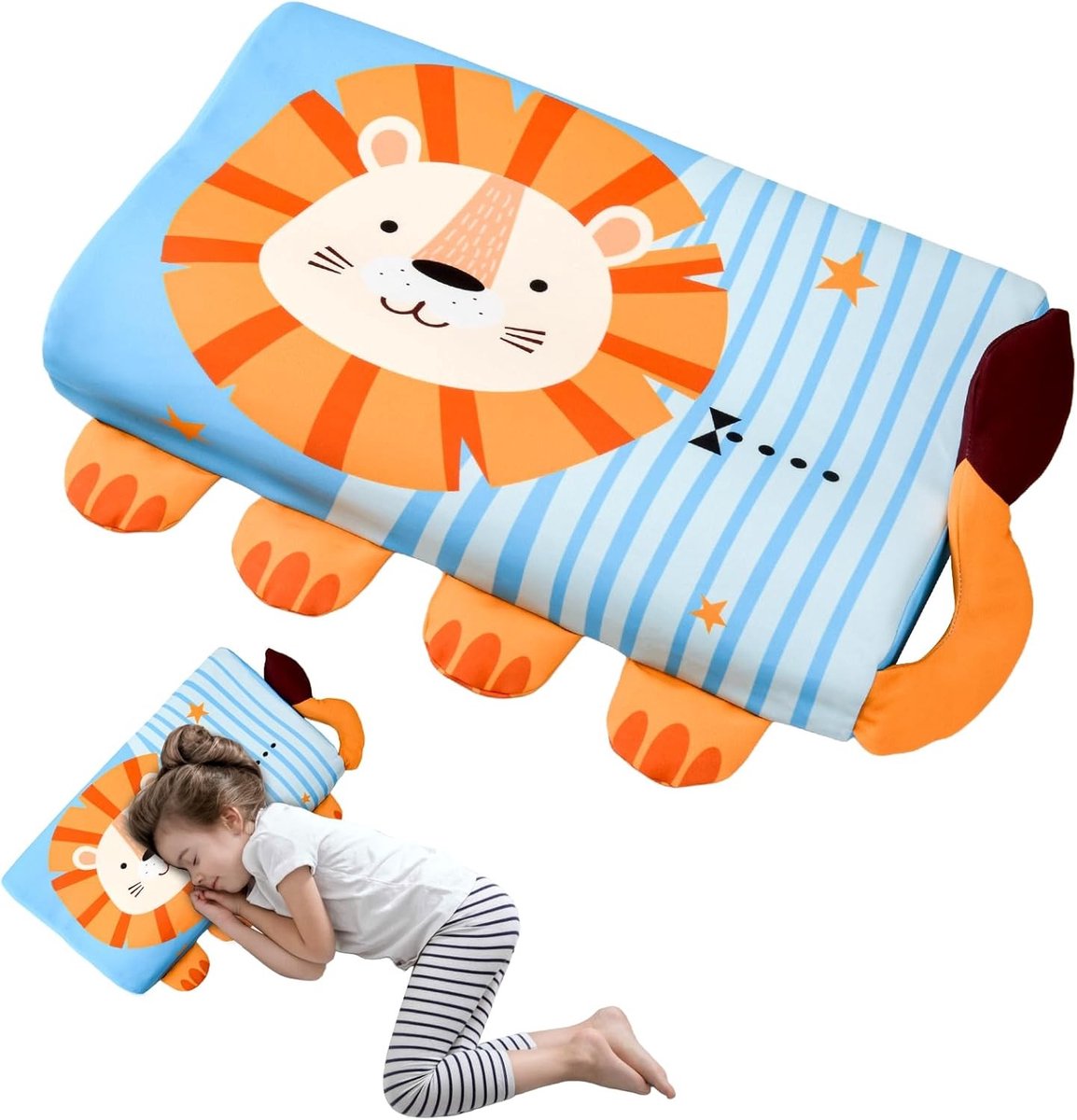 Geheugensteun Kussen voor Kinderen met Hoes - Hypoallergeen en Anti-Mijt, Ideaal voor Jongens en Meisjes (3-10 Jaar)
