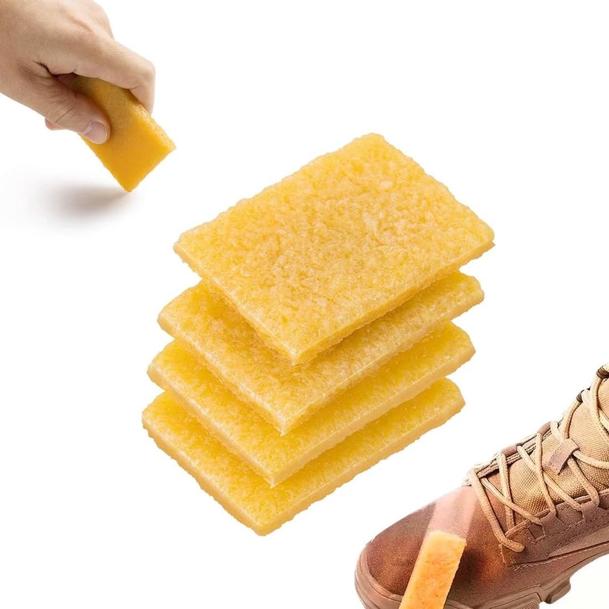 Pack van 4 gum voor het verwijderen van lijm, vuil en vlekken van papier en plastic (7 x 5 x 1 cm)