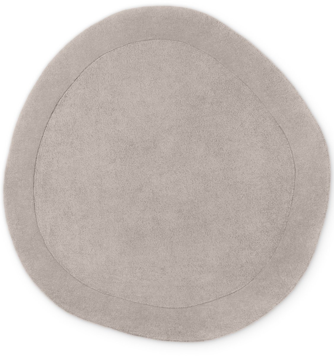 Villeroy & Boch - Organisch Rond Wollen Vloerkleed - Kivi - Grijs - Laagpolig Tapijt - Ø 160 cm