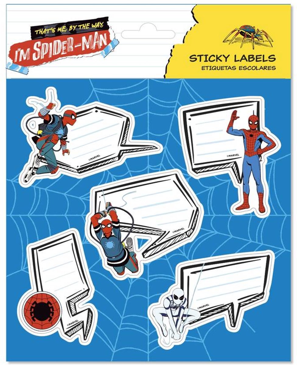 Grupo Erik Marvel SpiderMan - Premium SelfAdhesive Labels Zelfklevende etiketten - Multicolours