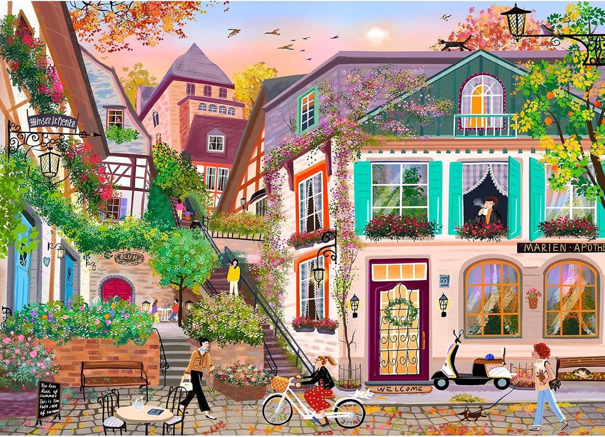 Puzzel met 500 stukjes wegbloesem zonder achterwand | Matte oliedruk, oogvriendelijk, stofvrij en uitstekende grip voor uren puzzelplezier