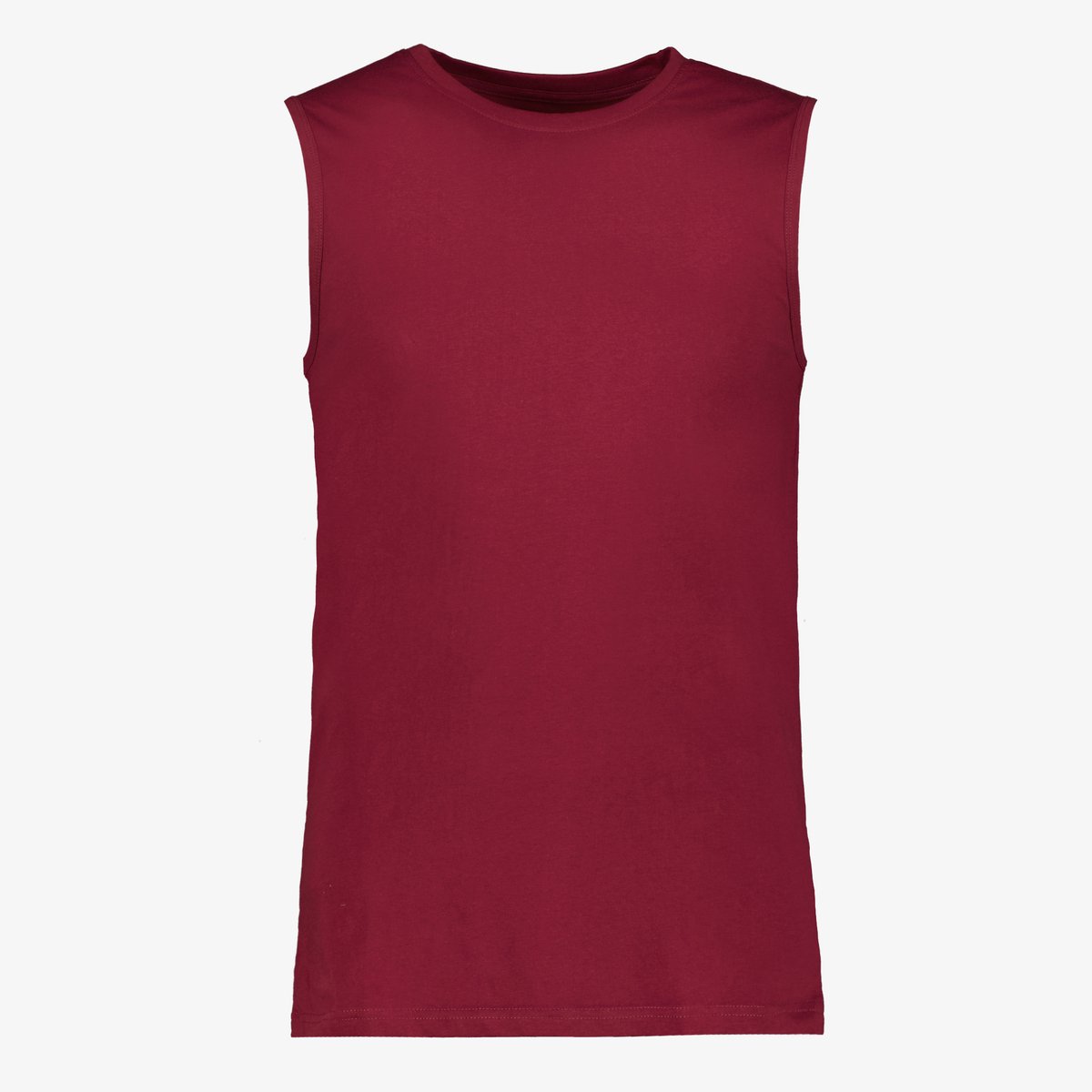 Unsigned basic heren singlet bordeauxrood - Maat S