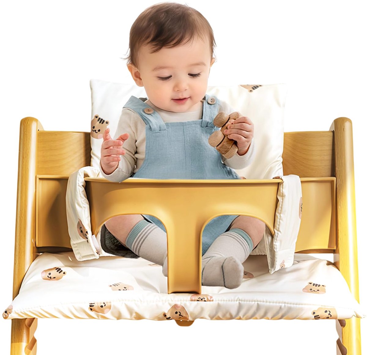 SnelShoppen - Zitkussen voor Stokke Tripp Trapp Kinderstoel - Dubbele Vulling, Waterdicht, Verwijderbaar, Zacht Biologisch Katoen, Kinderstoelaccessoi