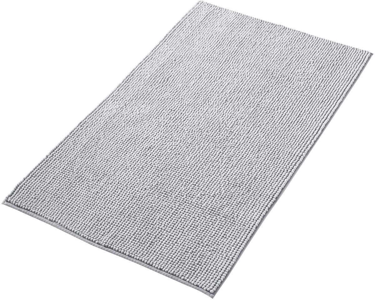 SnelShoppen - Badmat Anti-Slip van Soft Chenille | Super Absorberend | Machinewasbaar | Badkamer, Douche, Bad of WC Mat | Grijs - 70x120 cm | Te Combi