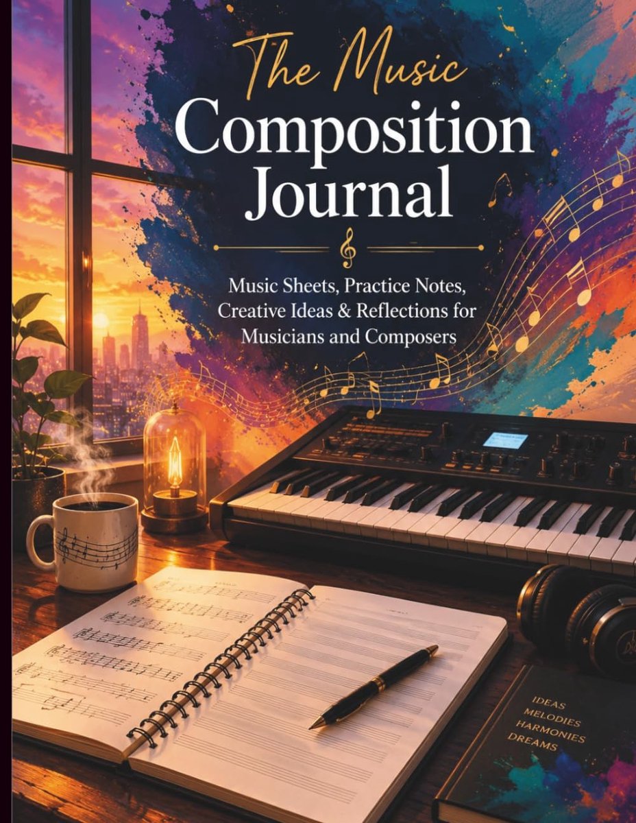 SnelShoppen - Notitieboek voor Muziekcompositie: Muziekbladen, Oefennotities, Creatieve Ideeën & Reflecties voor Muzikanten en Componisten