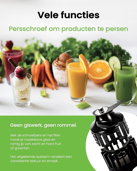 SnelShoppen - Hurom Slow Juicer H310 - Elektrische Juicer met Stille Motor - Eenvoudig Schoon te Maken - 150 Watt - BPA Vrij - Slank Ontwerp - 220 ml — afbeelding 2
