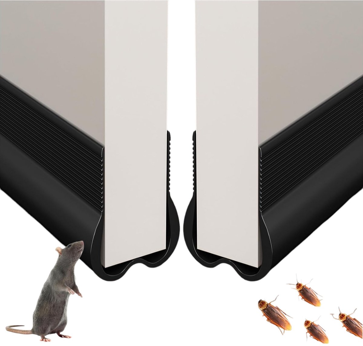 Zwarte afdichtingsstrip voor deurnaden - Geluidsisolerende strip voor de slaapkamer - Voorkomt luchtlekkage - Energiebesparende bodemplaat - Insectenwerend - 93*5*2 cm