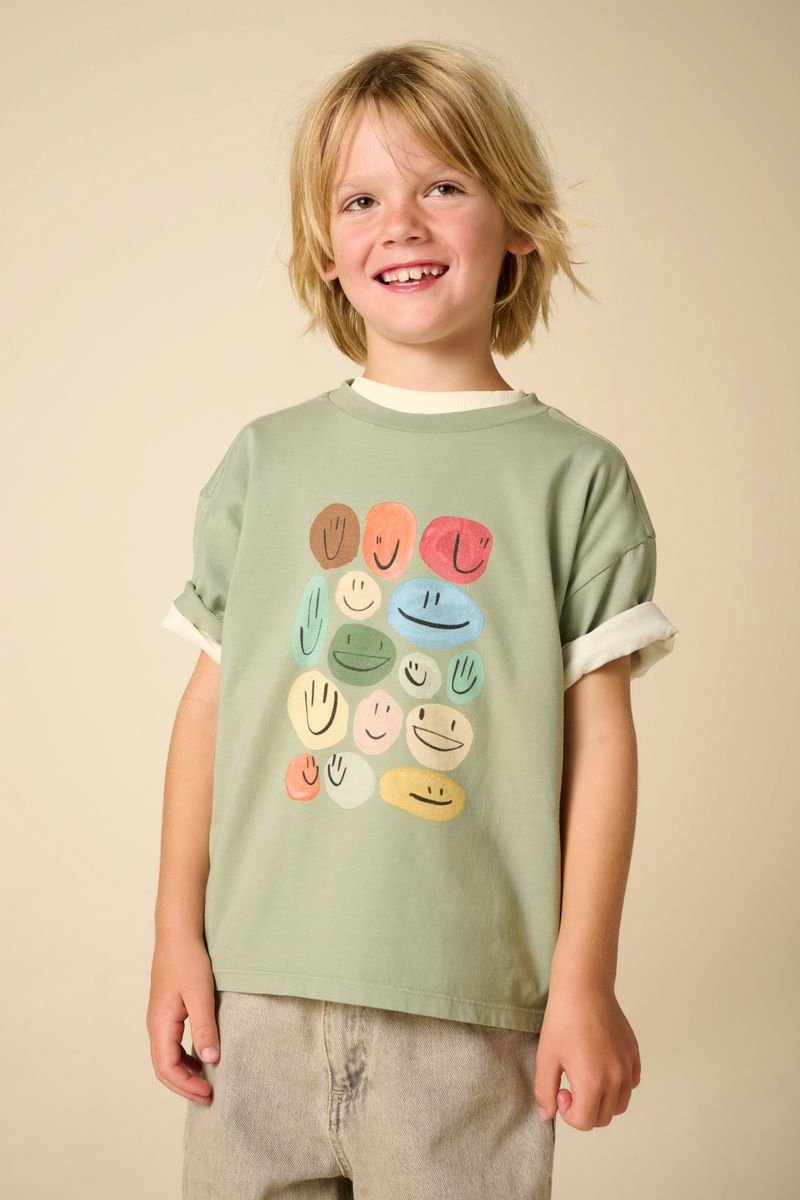 Sissy-Boy - Lichtgroen T-shirt met smileys