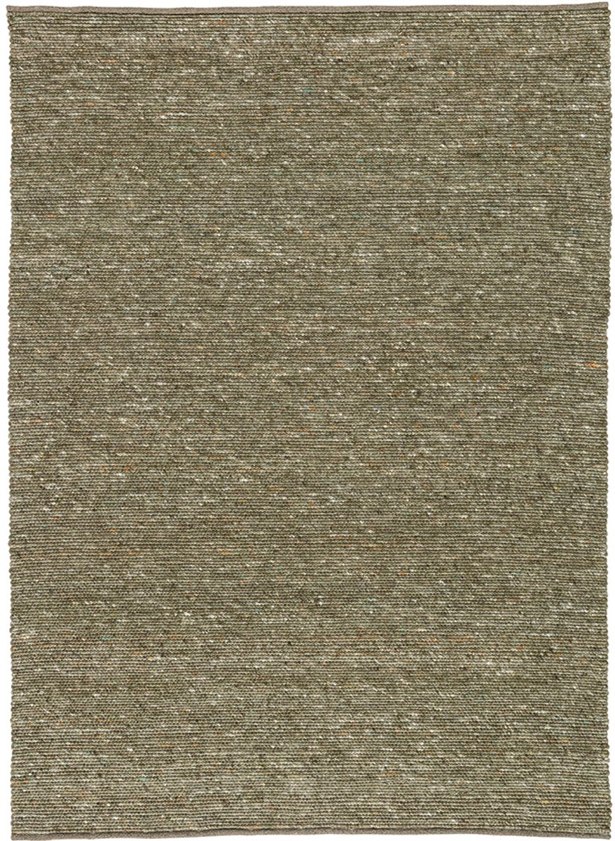 Lino Alba Groen Vloerkleed 170x240cm – Handgeweven Tapijt van 100% Viltwol - 12mm dik - 2,8kg/m² - Hoogwaardig Vloerkleed voor o.a. Woonkamer, Eetkamer, Slaapkamer en Hal