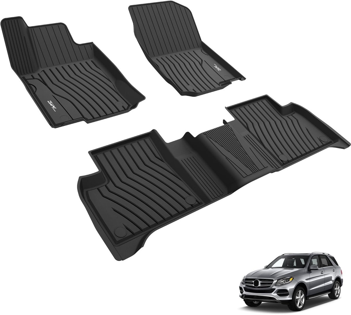 Vloermatten voor Mercedes Benz W166 2016-2019 - TPE, waterdicht