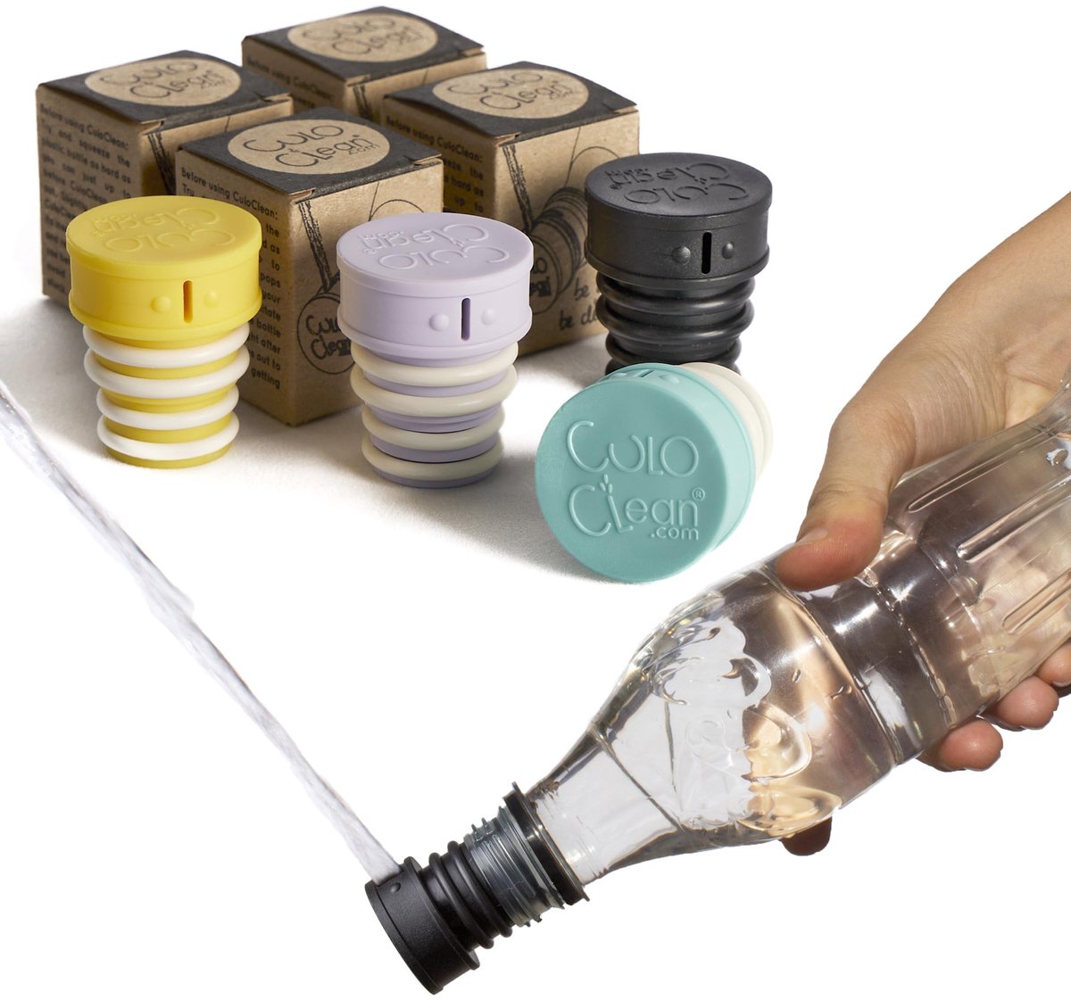 Portable Bidet Bottle Cap - Lichtgewicht en Klein - Set van 4