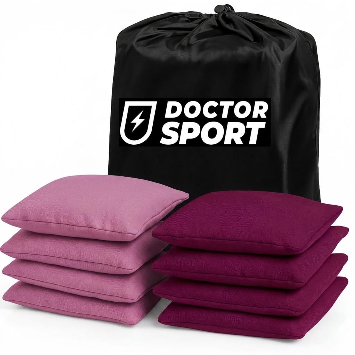 Cornhole Bean Bags Set - 8-delig - 15 x 15 cm - Paars en Roze