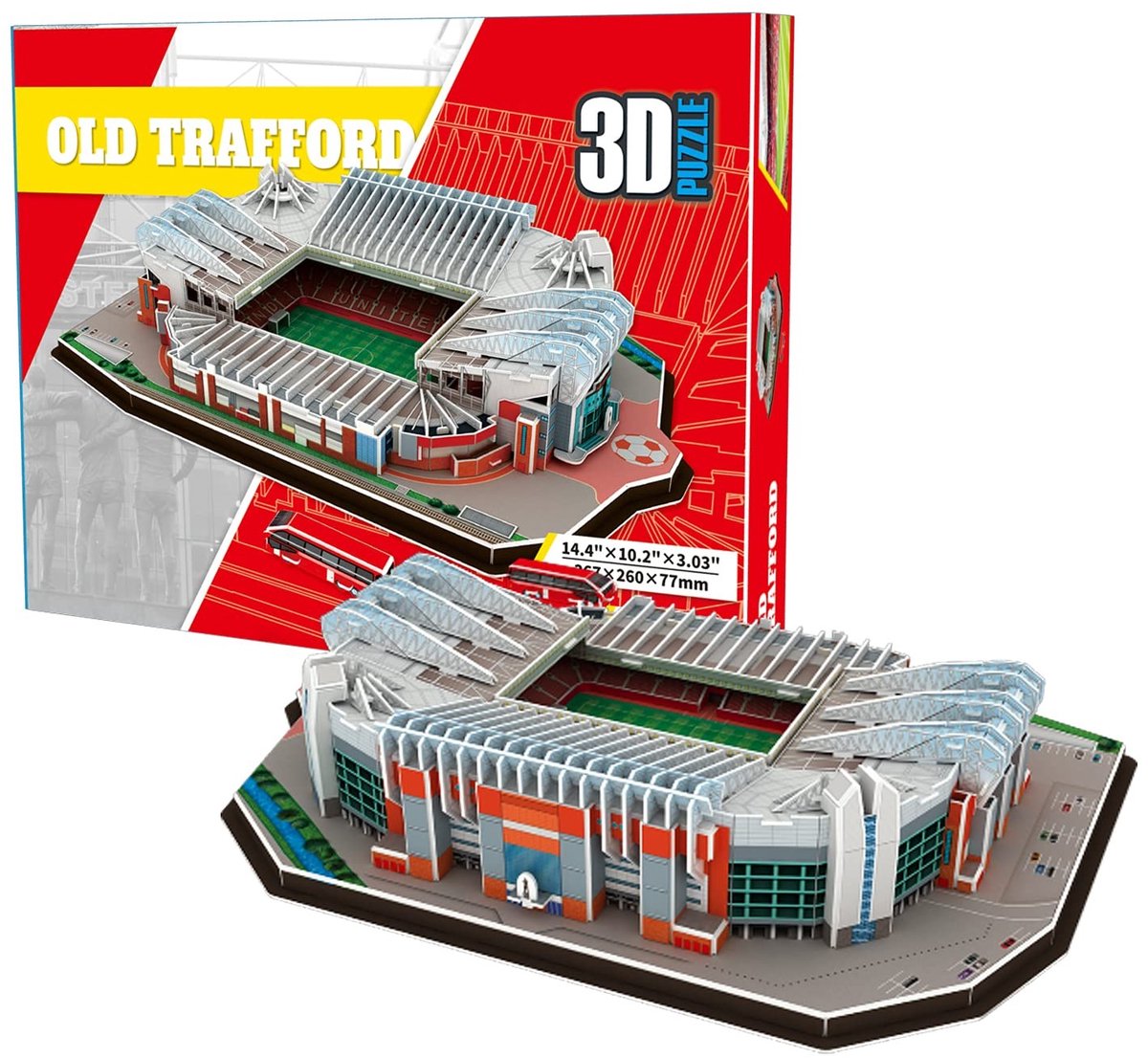 3D Voetbal Stadion Puzzel - Manchester United - 138 Stukken